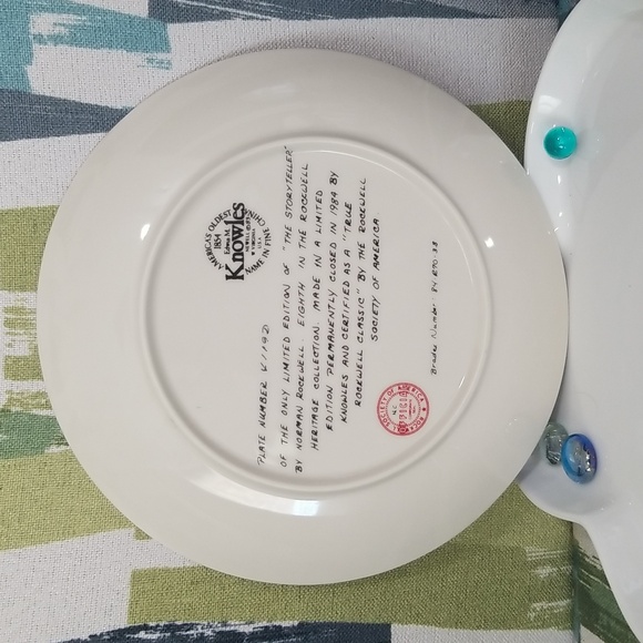 P1c - Knowles Norman Rockwell Plate "The Storyteller" 1984 LE Collector's Plate - Picture 8 of 8